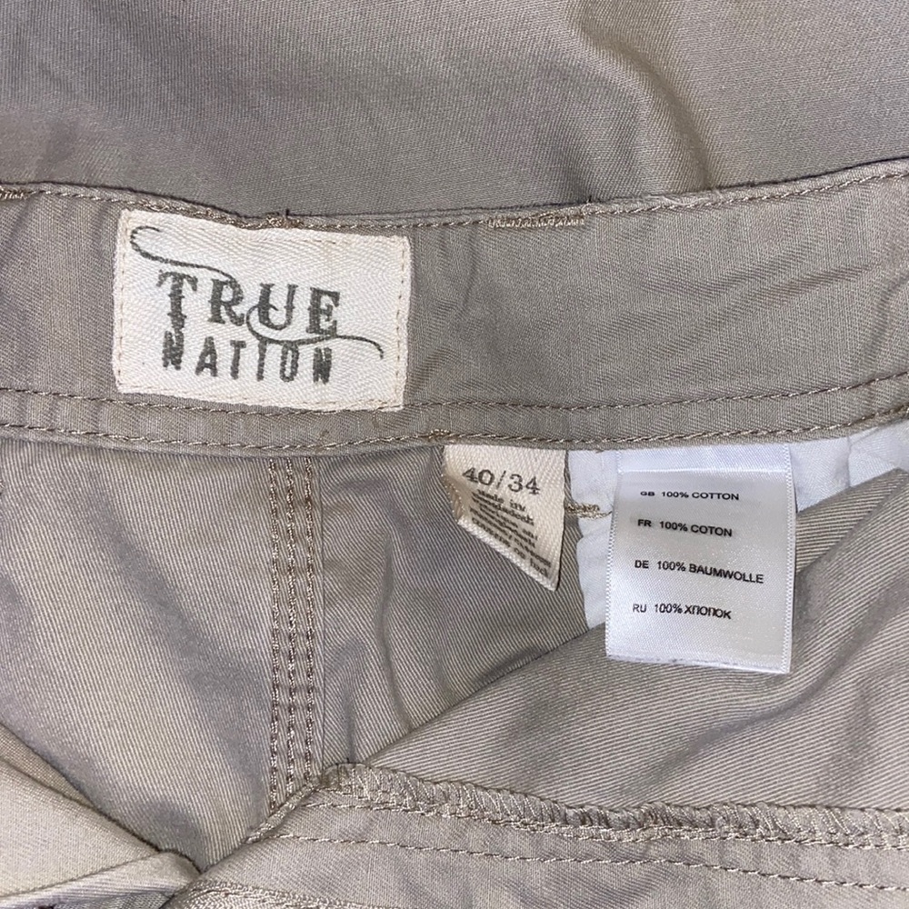 Wide Leg Khaki Cargo Pants